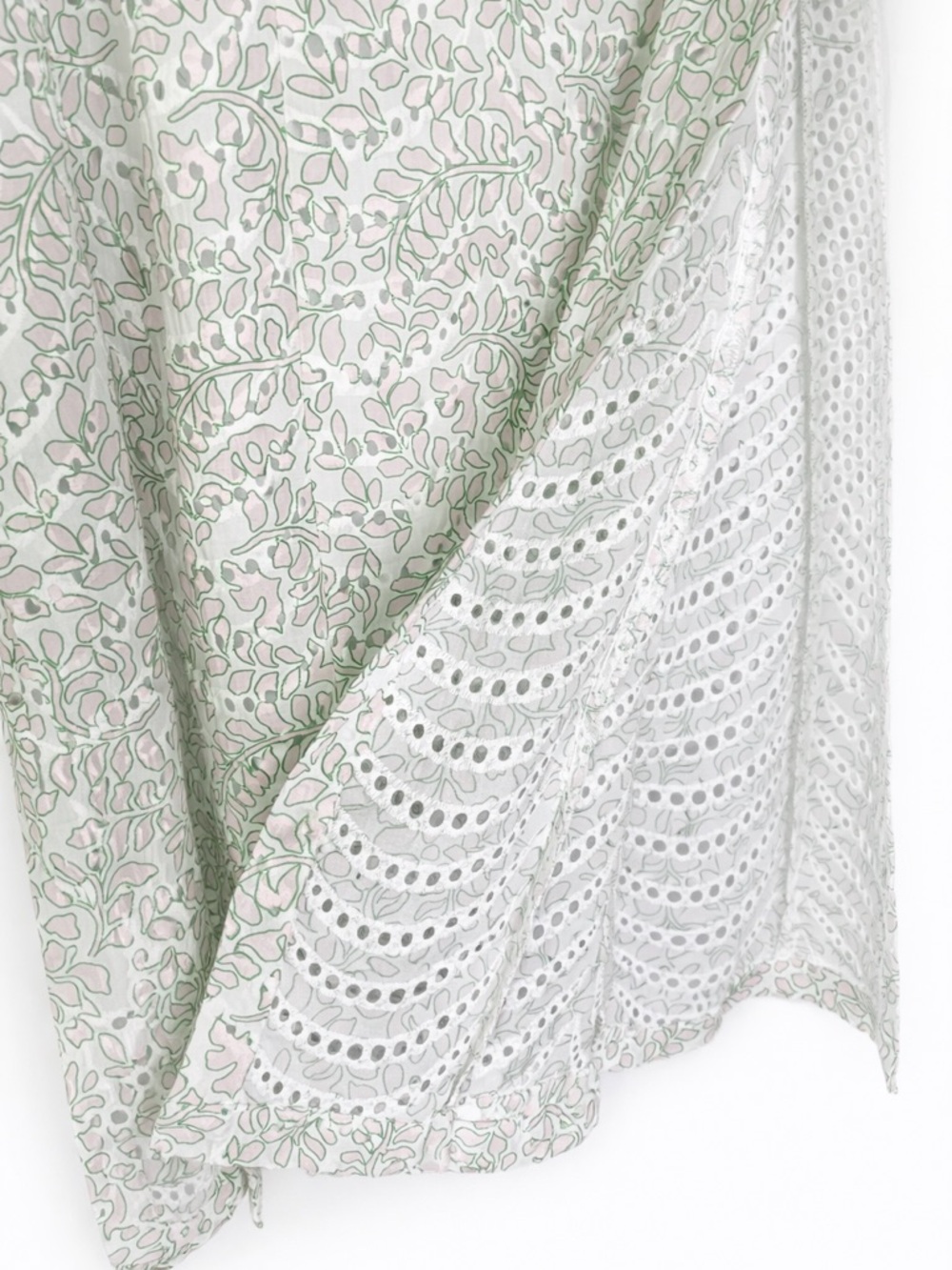 Misa Los Angeles Pale Green and White Floral Skirt Set - Picture 4 of 12